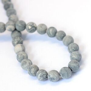 8-8.5MM Frosted Picasso Jasper Beads-ONE Gemstone Bead Strand-Craft Supplies NWT